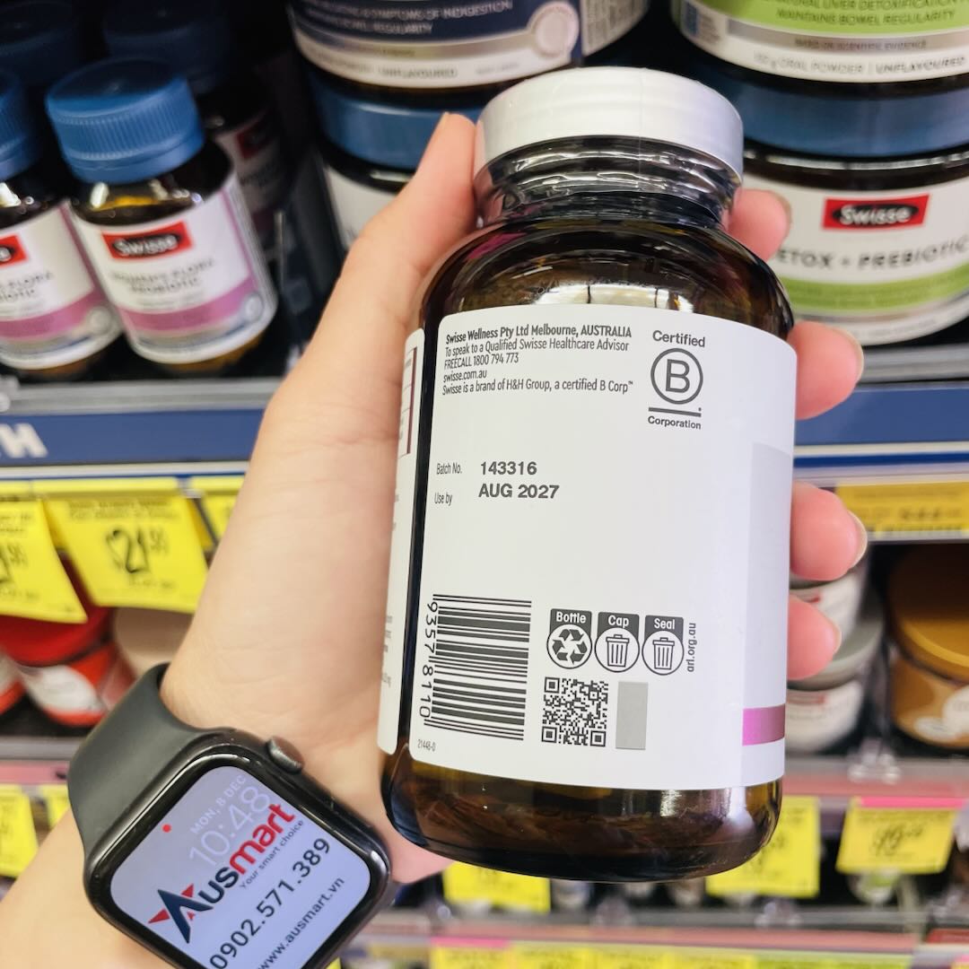 Viên uống mọc tóc, giảm rụng cho nữ Swisse Nutra Cellular Hair Growth Women 60 viên