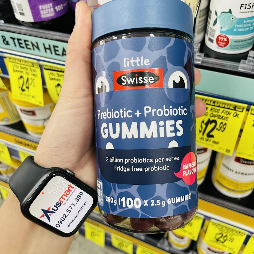 Kẹo dẻo bổ sung lợi khuẩn cho bé Little Swisse Prebiotic + Probiotic