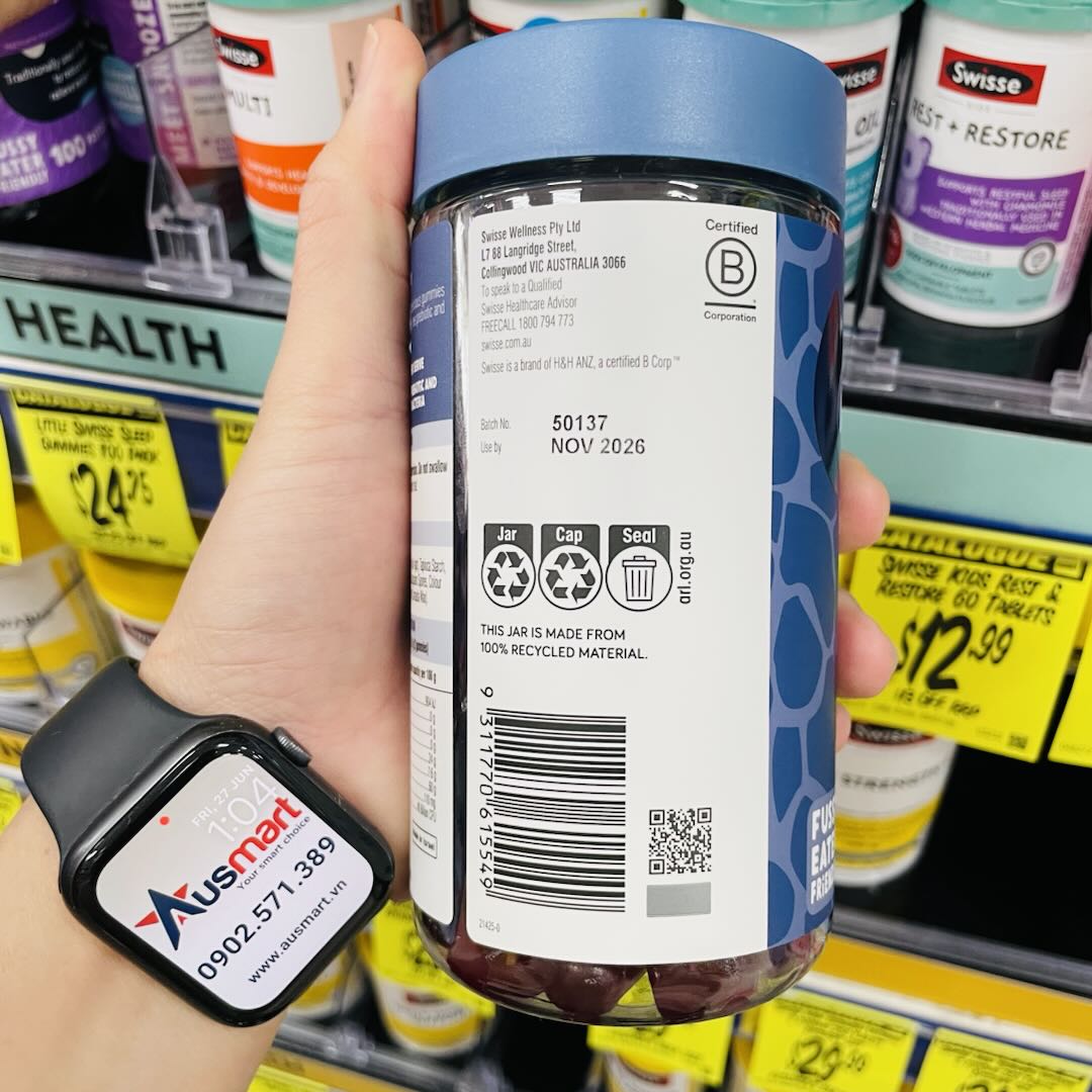 Kẹo dẻo bổ sung lợi khuẩn cho bé Little Swisse Prebiotic + Probiotic