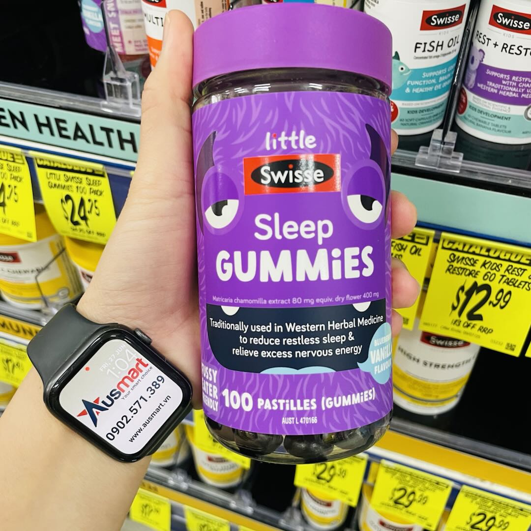 Kẹo dẻo hỗ trợ giấc ngủ Little Swisse Sleep dành cho bé
