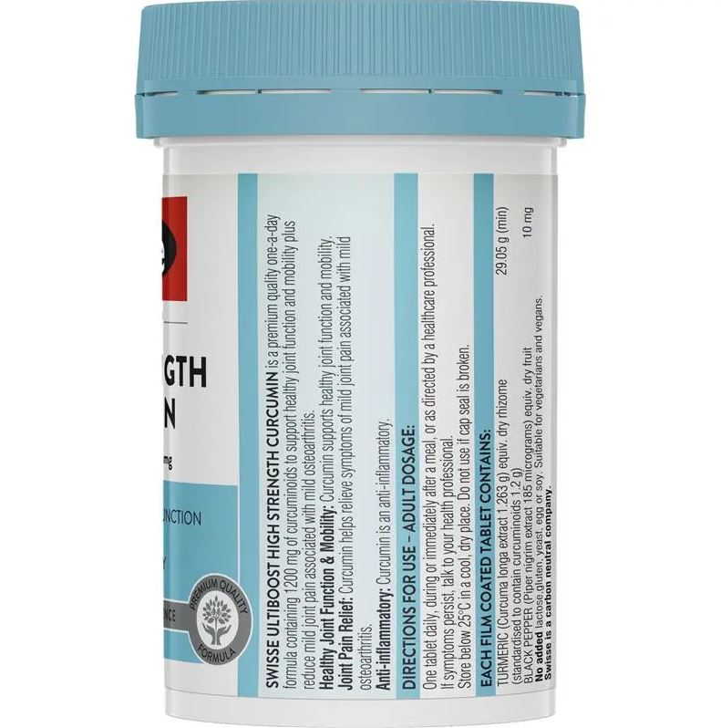 Viên uống tinh chất nghệ hỗ trợ khớp Swisse High Strength Curcumin 30 viên