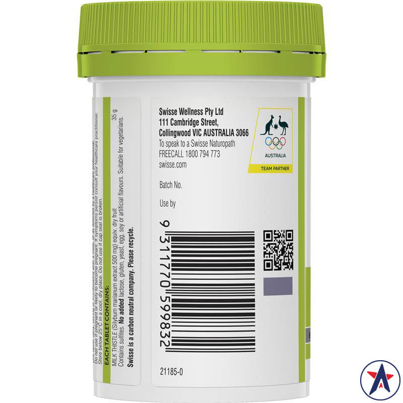 Swisse High Strength Milk Thistle thải độc gan 60 viên