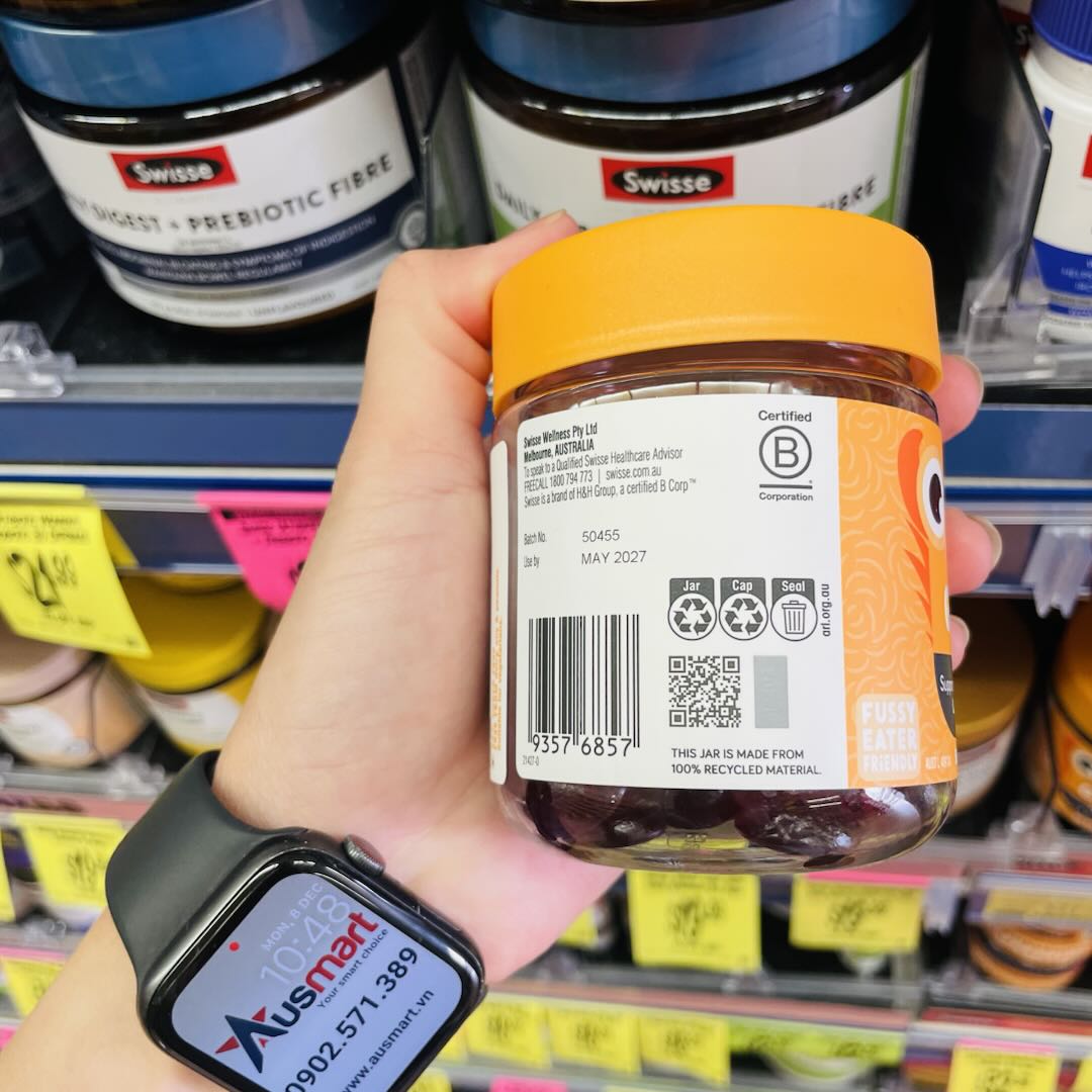 Kẹo dẻo bổ sung vitamin cho bé Little Swisse Multivitamin Gummies