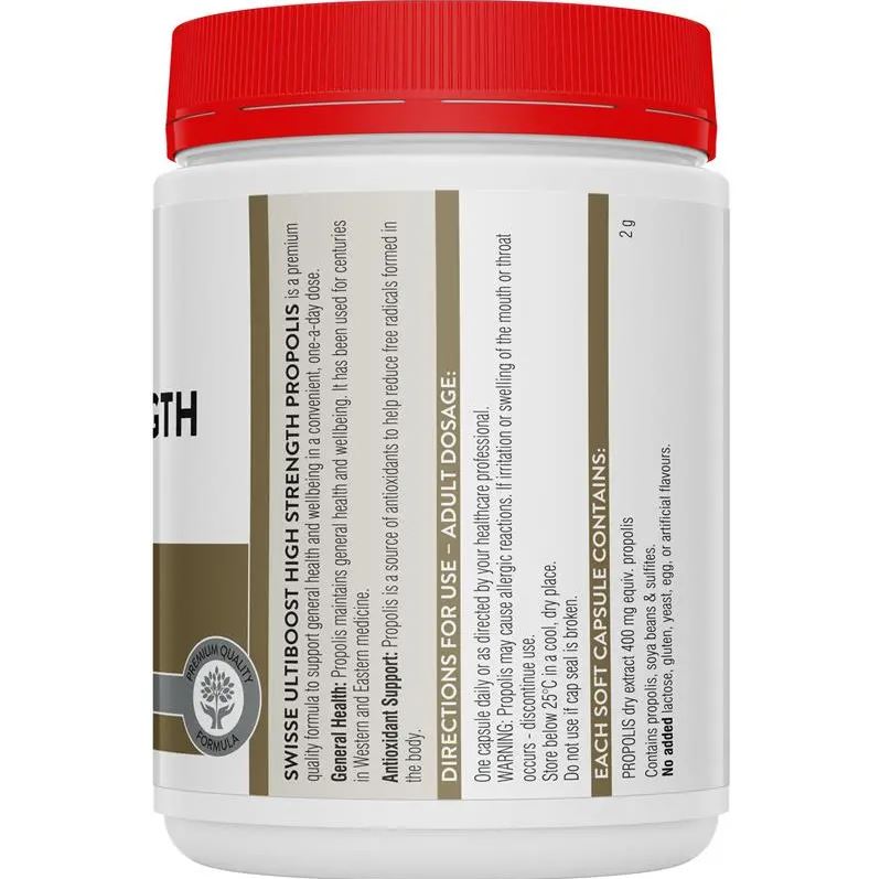 Viên uống keo ong Swisse Ultiboost High Strength Propolis 2000mg