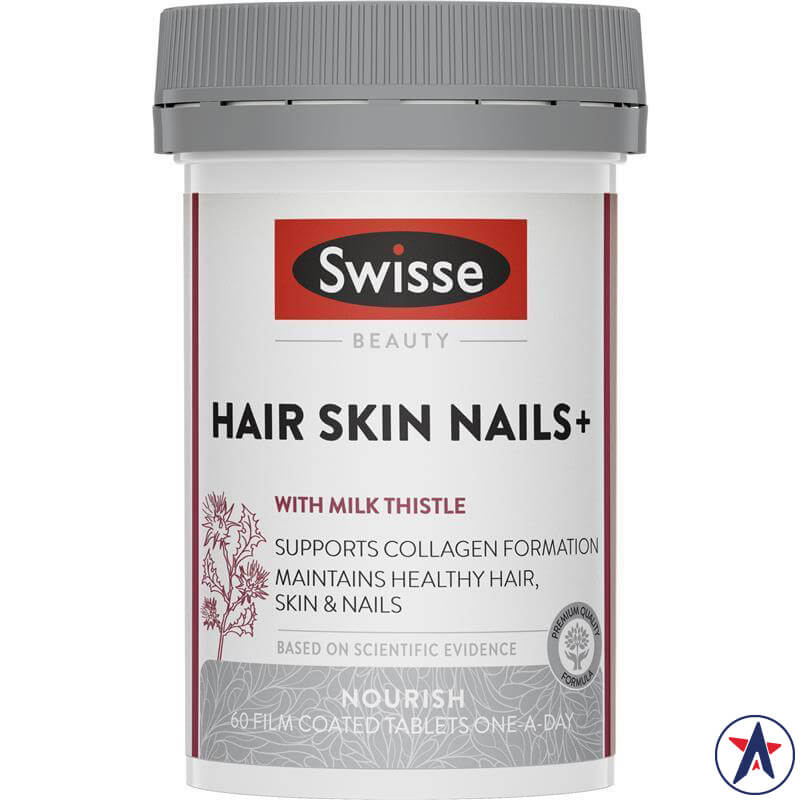 Swisse Ultiboost Collagen Hair Skin Nails đẹp da móng tóc 60 viên Swisse Ultiboost Collagen Hair Skin Nails đẹp da móng tóc 60 viên