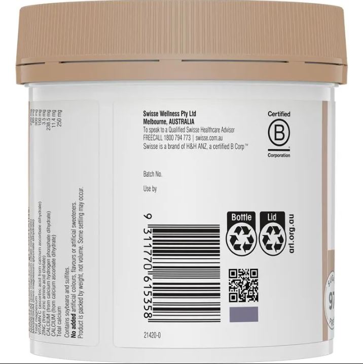 Bột Magie liều cao Swisse High Strength Magnesium Orange
