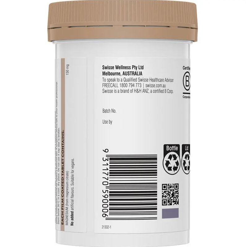 Viên uống bổ sung Magie Swisse Ultiboost Magnesium