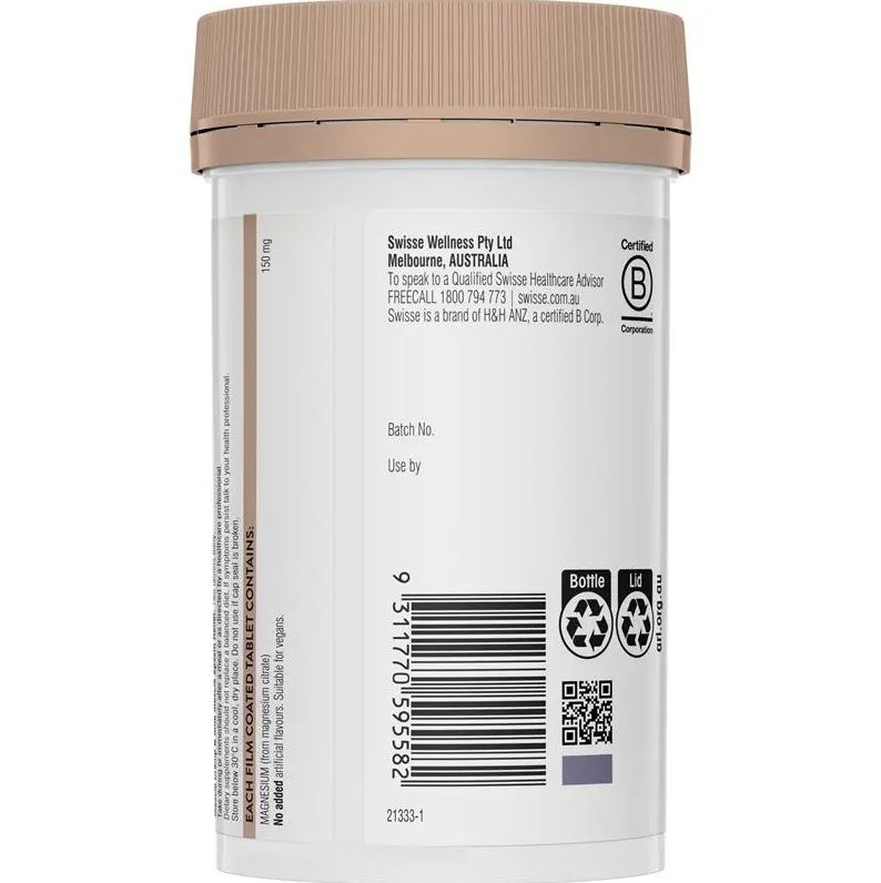 Viên uống bổ sung Magie Swisse Ultiboost Magnesium