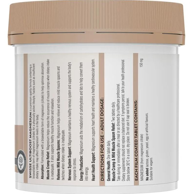 Viên uống bổ sung Magie Swisse Ultiboost Magnesium