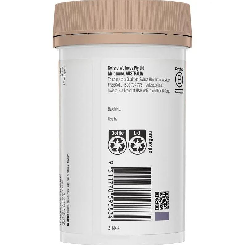 Viên uống hỗ trợ xương khớp và cơ bắp Swisse Ultiboost Magnesium Calcium + Vitamin D3