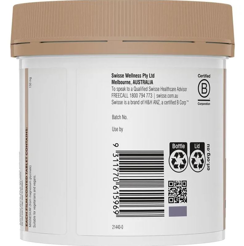 Viên uống bổ sung Magie Swisse Ultiboost Magnesium Glycinate