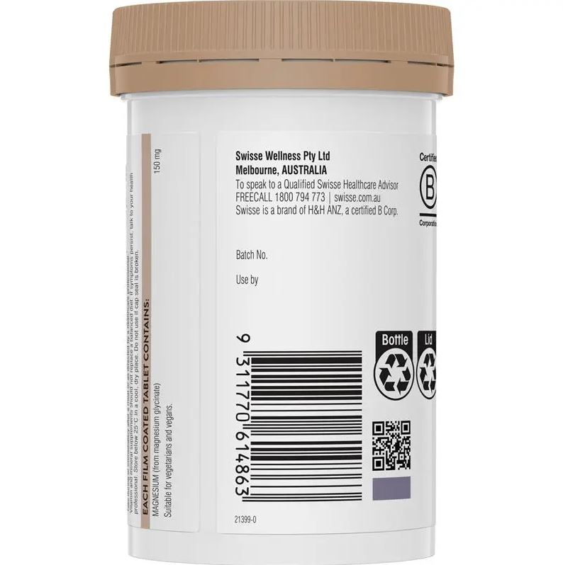 Viên uống bổ sung Magie Swisse Ultiboost Magnesium Glycinate