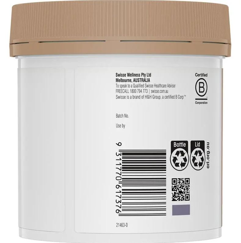 Bột uống Magie hỗ trợ cơ bắp Swisse Ultiboost Magnesium Glycinate Unflavoured Powder