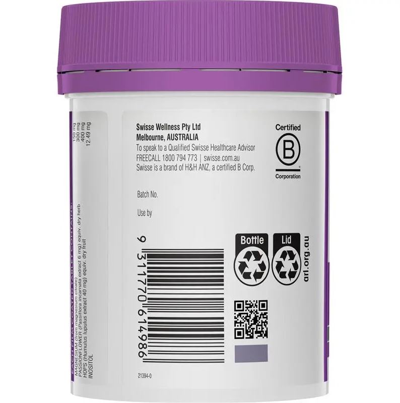 Viên uống hỗ trợ giấc ngủ Swisse Ultiboost Magnesium + Sleep