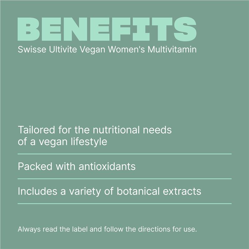 Viên vitamin tổng hợp nữ thuần chay Swisse Ultivite Vegan Women’s