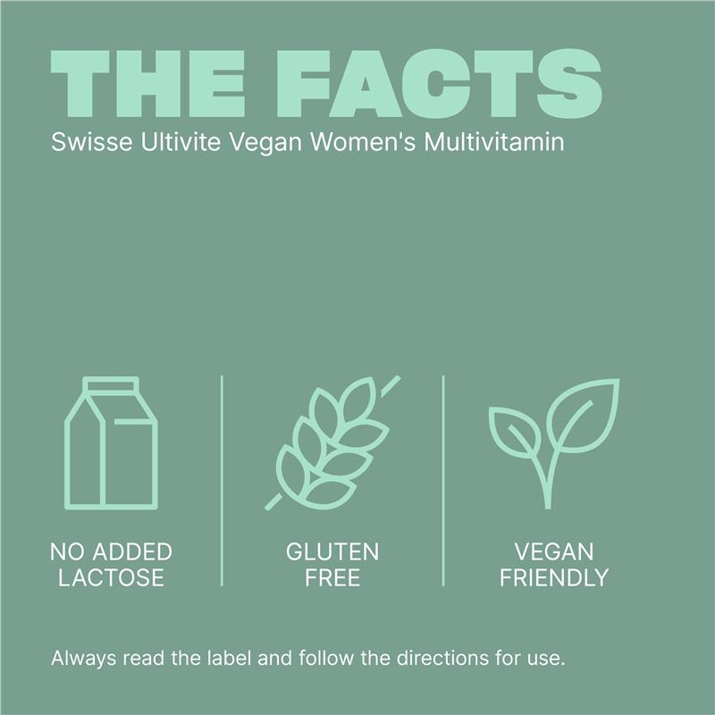 Viên vitamin tổng hợp nữ thuần chay Swisse Ultivite Vegan Women’s