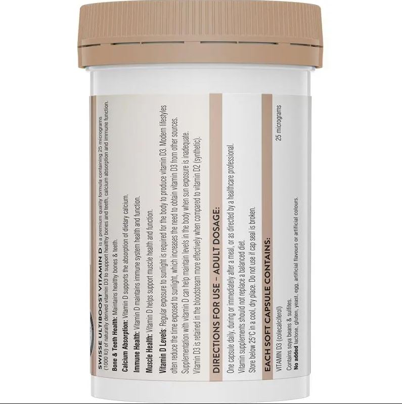 Viên uống bổ sung Vitamin D Swisse Ultiboost