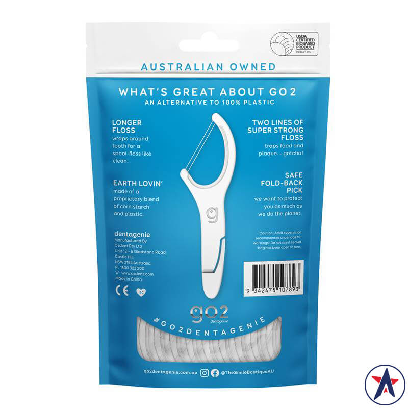 Tăm chỉ nha khoa GO2 Dentagenie Double Flosspyx Mint 36 cái