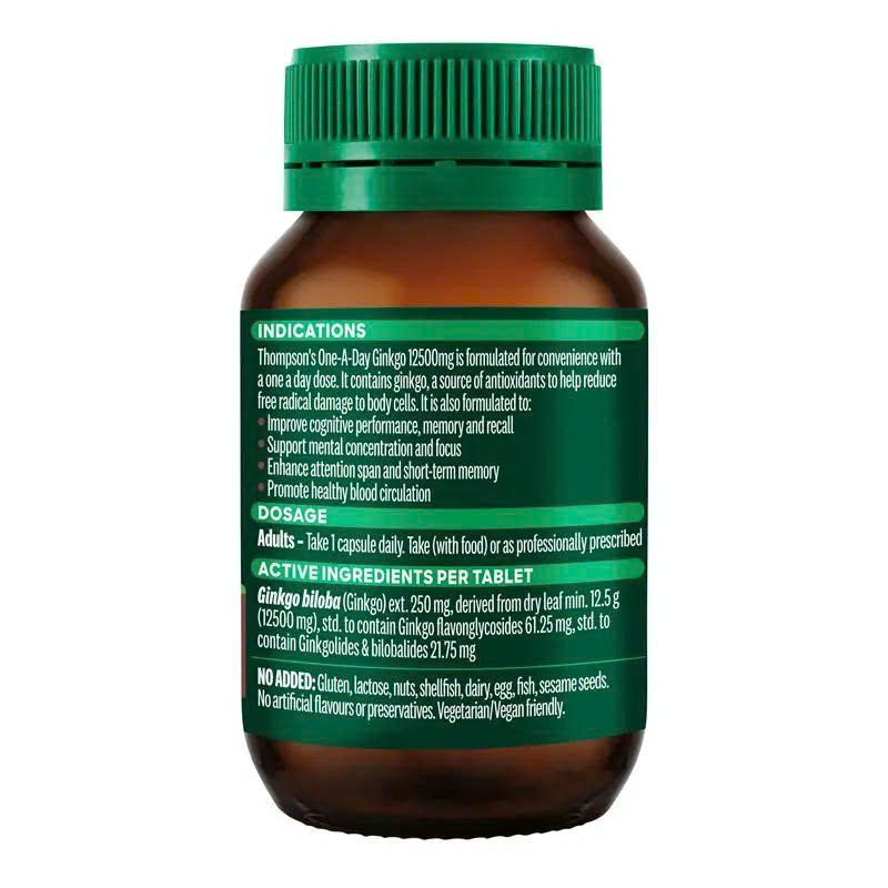 Viên uống bổ não Thompson's One A Day Ginkgo 12500mg hàm lượng cao
