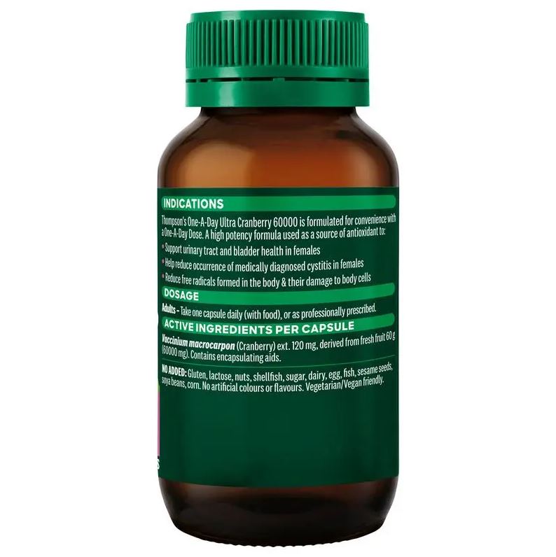 Viên uống hỗ trợ đường tiết niệu Thompson's One-A-Day Ultra Cranberry 60000