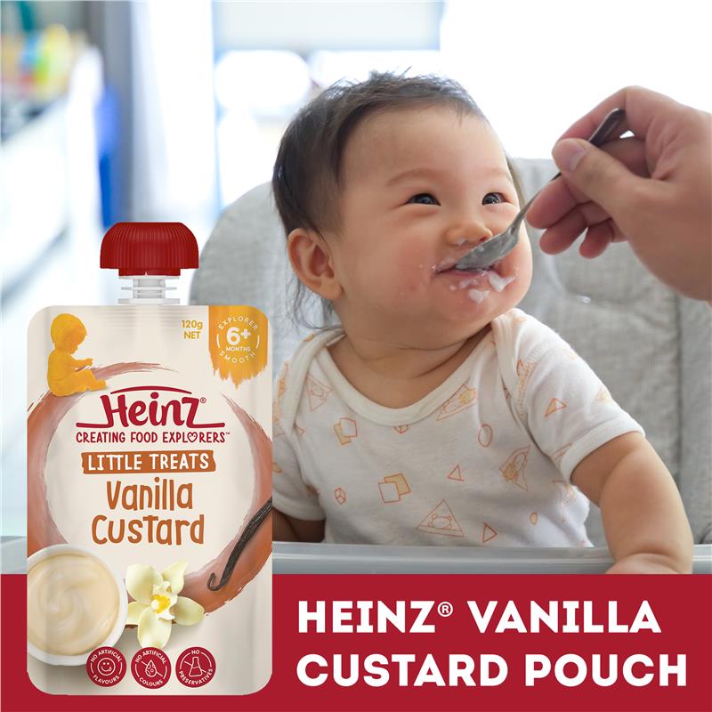 Váng sữa Heinz Vanilla Custard Pouch 120g | Hàng xách tay Úc