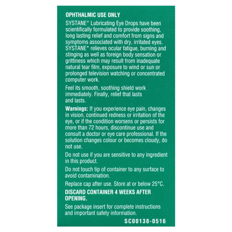 Thuốc nhỏ mắt Systane Lubricating Eye Drops Original 15ml | Sản phẩm Úc