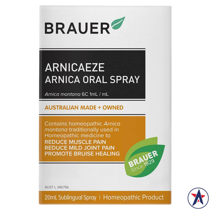 Thuốc xịt miệng giảm đau cơ Brauer ArnicaEze Arnica Oral Spray 20ml