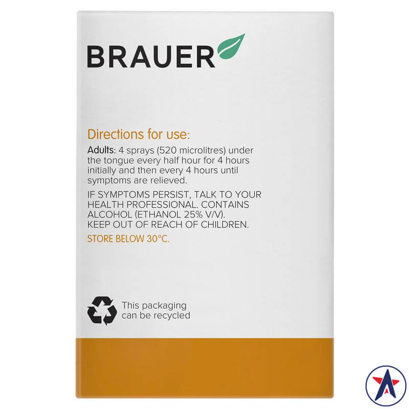 Thuốc xịt miệng giảm đau cơ Brauer ArnicaEze Arnica Oral Spray 20ml