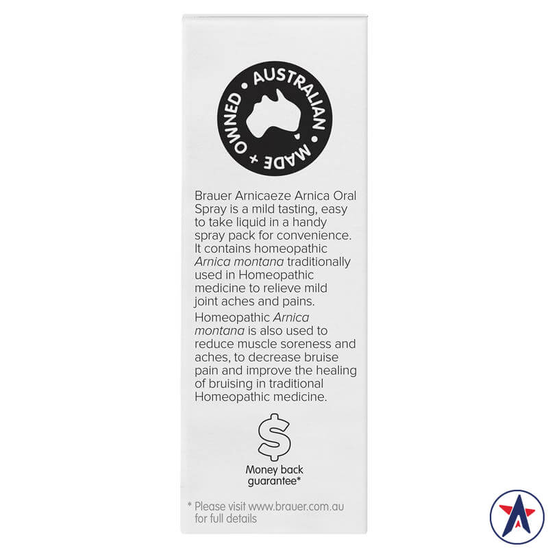 Thuốc xịt miệng giảm đau cơ Brauer ArnicaEze Arnica Oral Spray 20ml