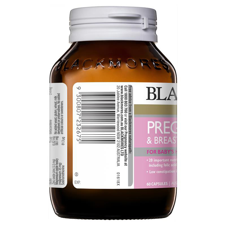 Blackmores Bầu Pregnancy & Breast Feeding Gold của Úc 60 viên | Sản phẩm chính hãng Úc