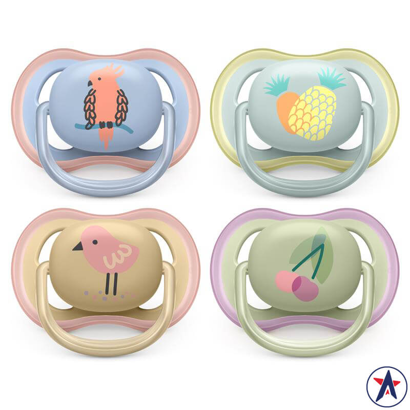 Ti giả Avent Ultra Air Soother Deco Mixed cho bé dưới 6 tháng