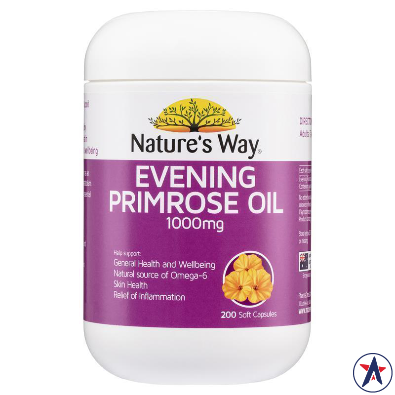 Tinh dầu Hoa anh thảo Nature's Way Evening Primrose Oil 1000mg 200 viên | Sản phẩm Úc chất lượng