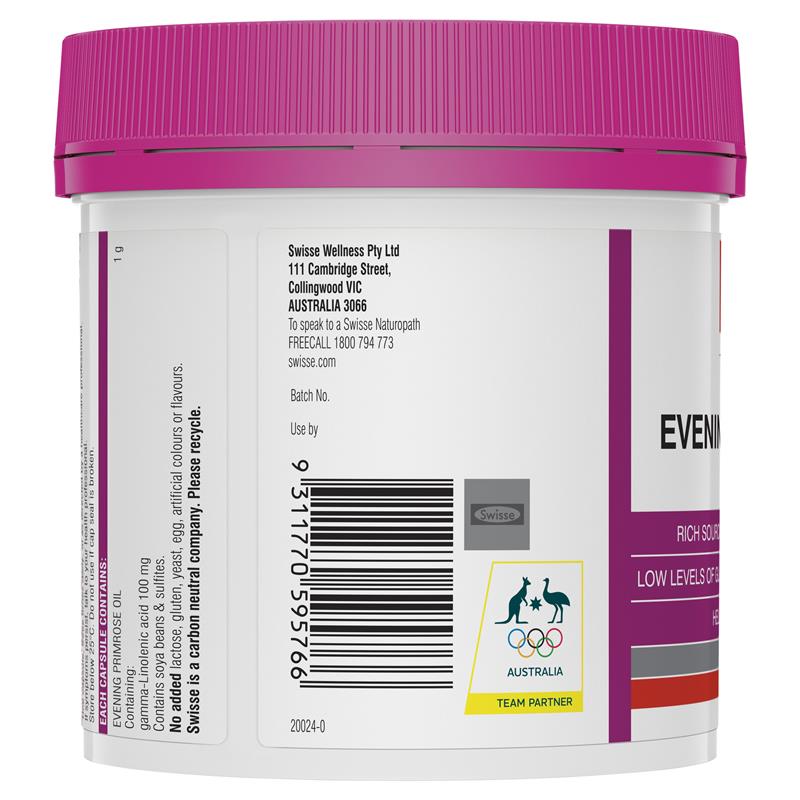 Tinh dầu Hoa anh thảo Swisse Evening Primrose Oil 200 viên Úc