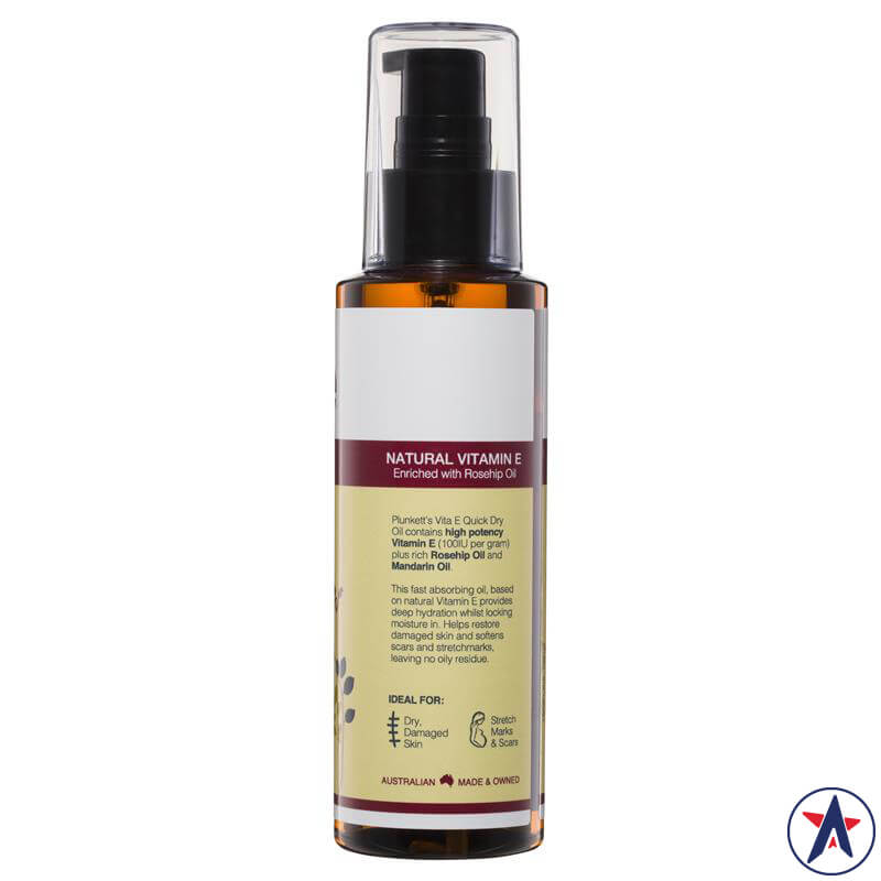 Tinh dầu Vitamin E Plunkett's Vita E Natural Vitamin E Quick Dry Oil 125ml