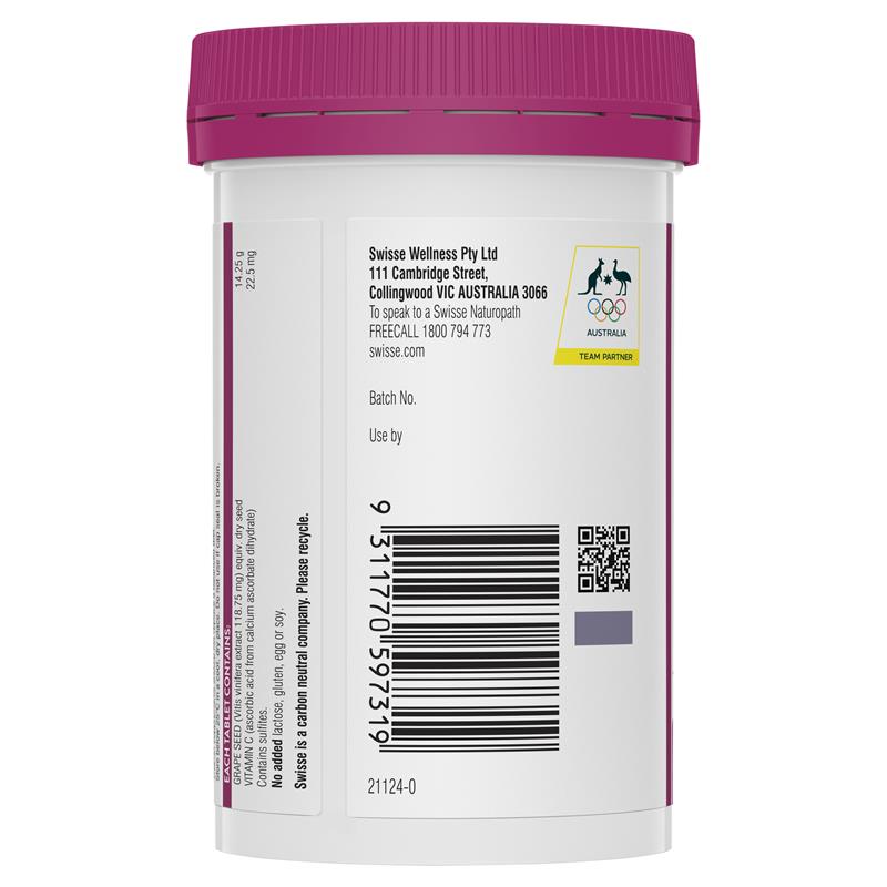 Tinh chất hạt Nho Swisse Ultiboost Grape Seed 14,250mg