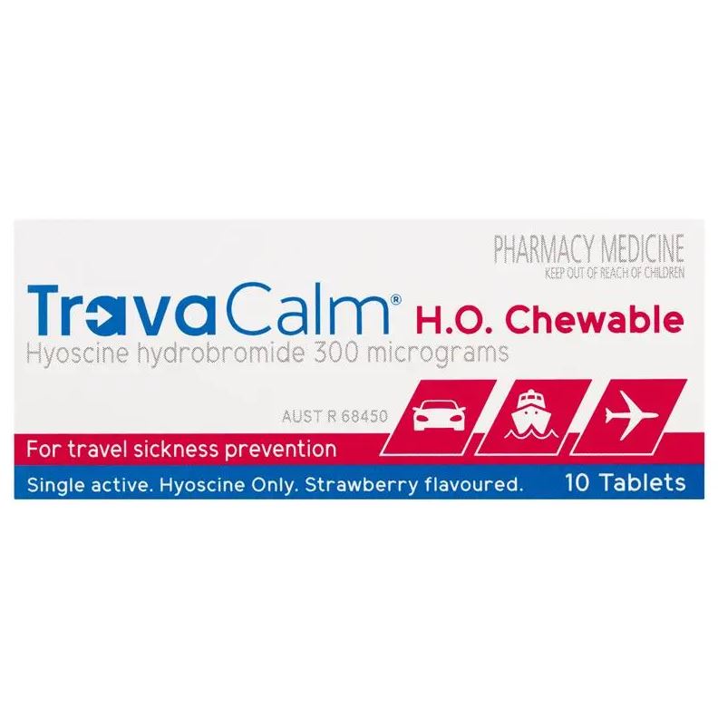 Viên nhai chống say tàu xe Travacalm Travel Sickness HO 10 viên
