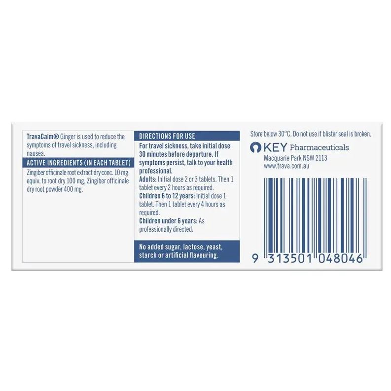Viên uống chống say tàu xe Travacalm Ginger