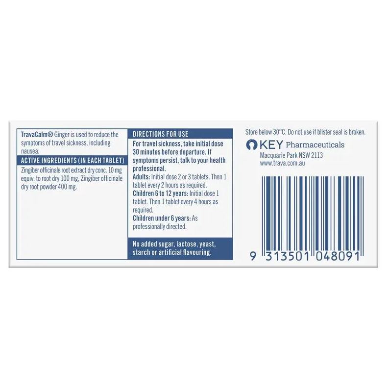 Viên uống chống say tàu xe Travacalm Ginger