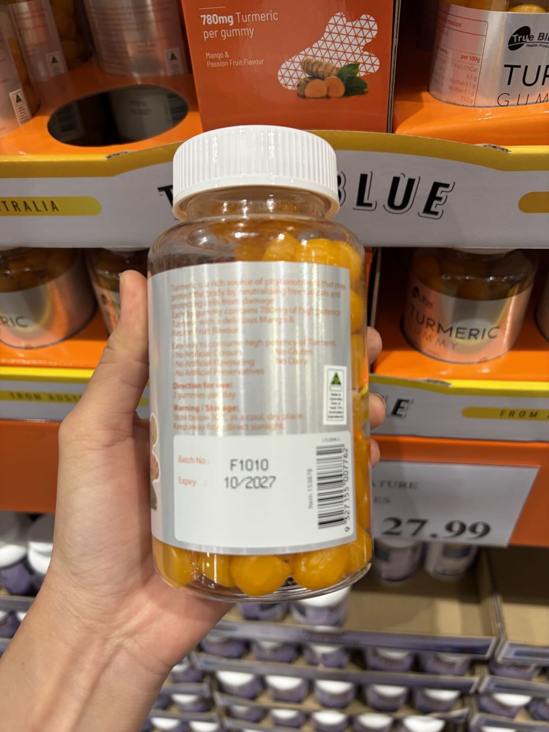 Kẹo dẻo nghệ True Blue Turmeric Gummy 300g