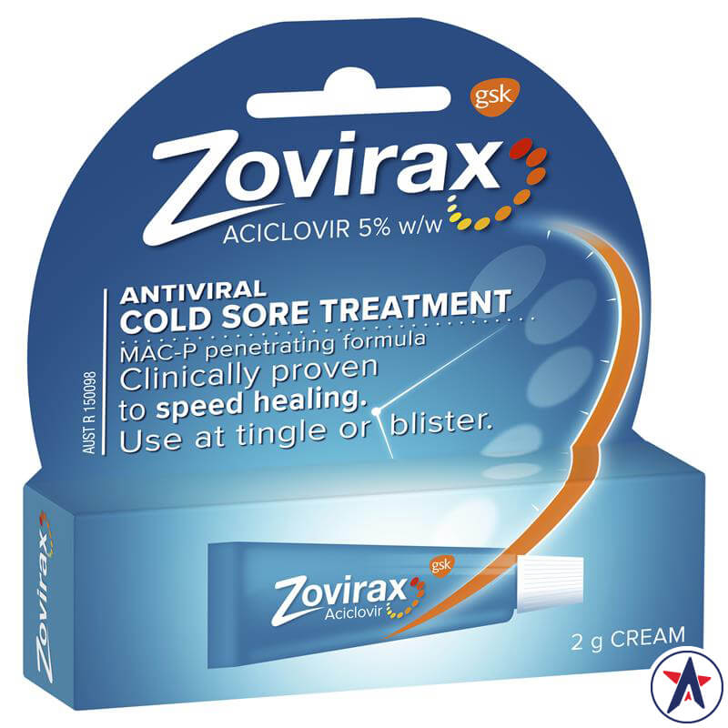 Tuýp kem trị vết loét lạnh Zovirax Cold Sore (Aciclovir 5%) Cream 2g | Mua hàng Úc tại Ausmart
