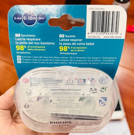 Ti giả Avent Ultra Air Soother Deco Mixed cho bé từ 6 đến 18 tháng