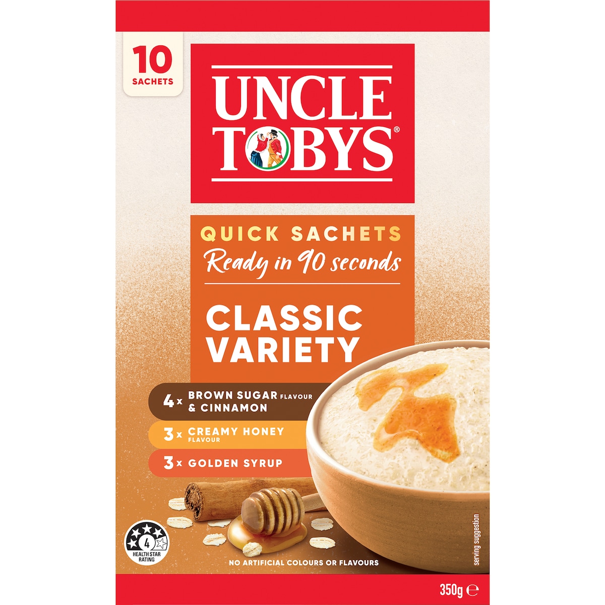 Yến mạch Uncle Tobys Oats Quick Sachets Classic Variety 350g