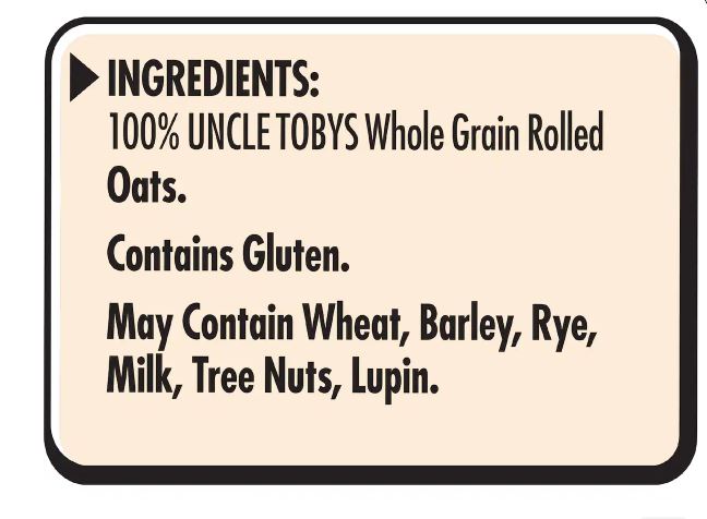 Bột yến mạch của Úc Uncle Tobys Oats Quick Sachets Original 340g