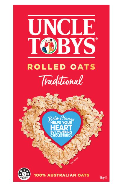 Yến mạch ăn liền cán dẹp Uncle Tobys Traditonal Rolled Oats