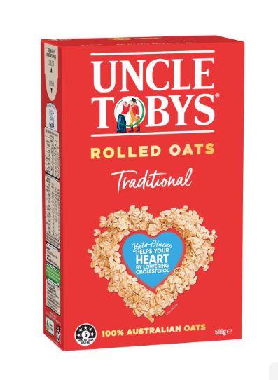 Yến mạch ăn liền cán dẹp Uncle Tobys Traditonal Rolled Oats