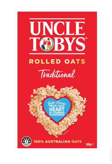 Yến mạch ăn liền cán dẹp Uncle Tobys Traditonal Rolled Oats