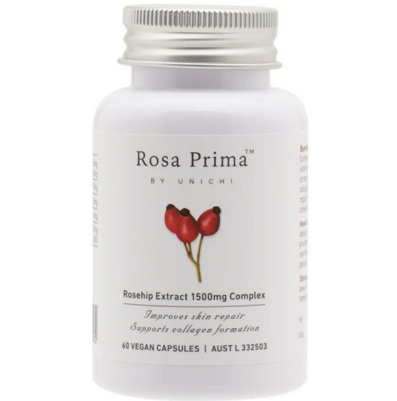 Viên uống nụ tầm xuân Unichi Rosa Prima Rosehip Extract 1500mg 60 viên
