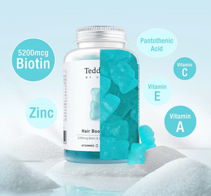Kẹo dẻo mọc tóc Unichi Teddi Lab Hair Boost Gummy 60 viên