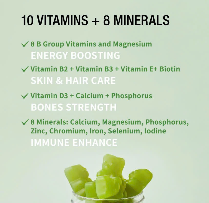 Kẹo dẻo dinh dưỡng tổng hợp Unichi Teddi Lab Women's Multi-Nutrient Gummy 60 viên