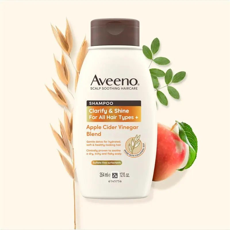 Dầu gội cho tóc xỉn màu Aveeno Apple Cider Vinegar Clarifying Shampoo For Dull Hair